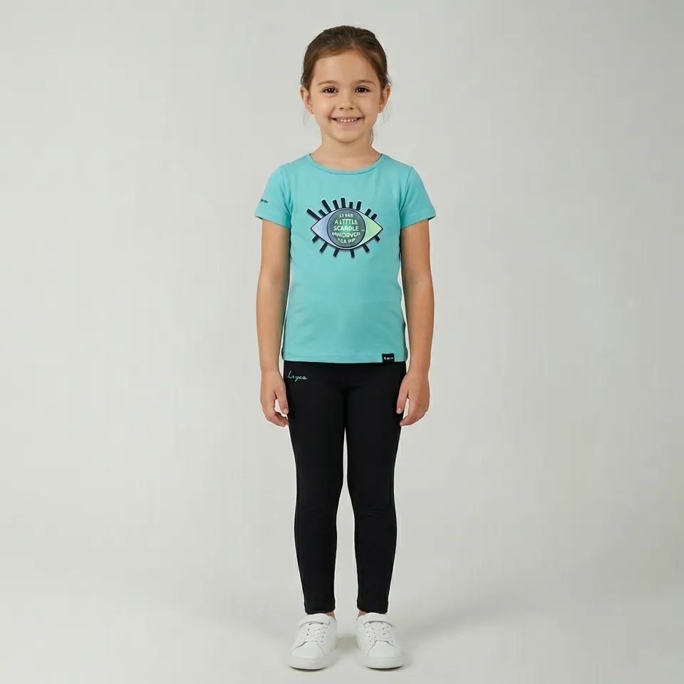 legea-vetra-completino-in-cotone-per-bambina-verde-acqua-4xs image 1