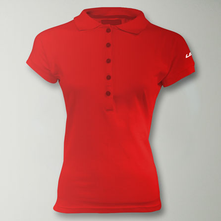 legea-sud-silver-polo-donna-mezze-maniche-rosso-l image 2