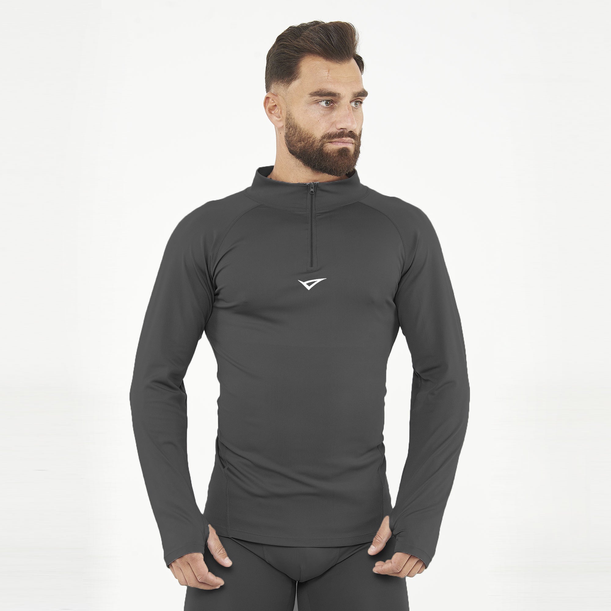 legea-ironboy-turbo-maglia-termica-allenamento-mezza-zip-nero-m-l image 1