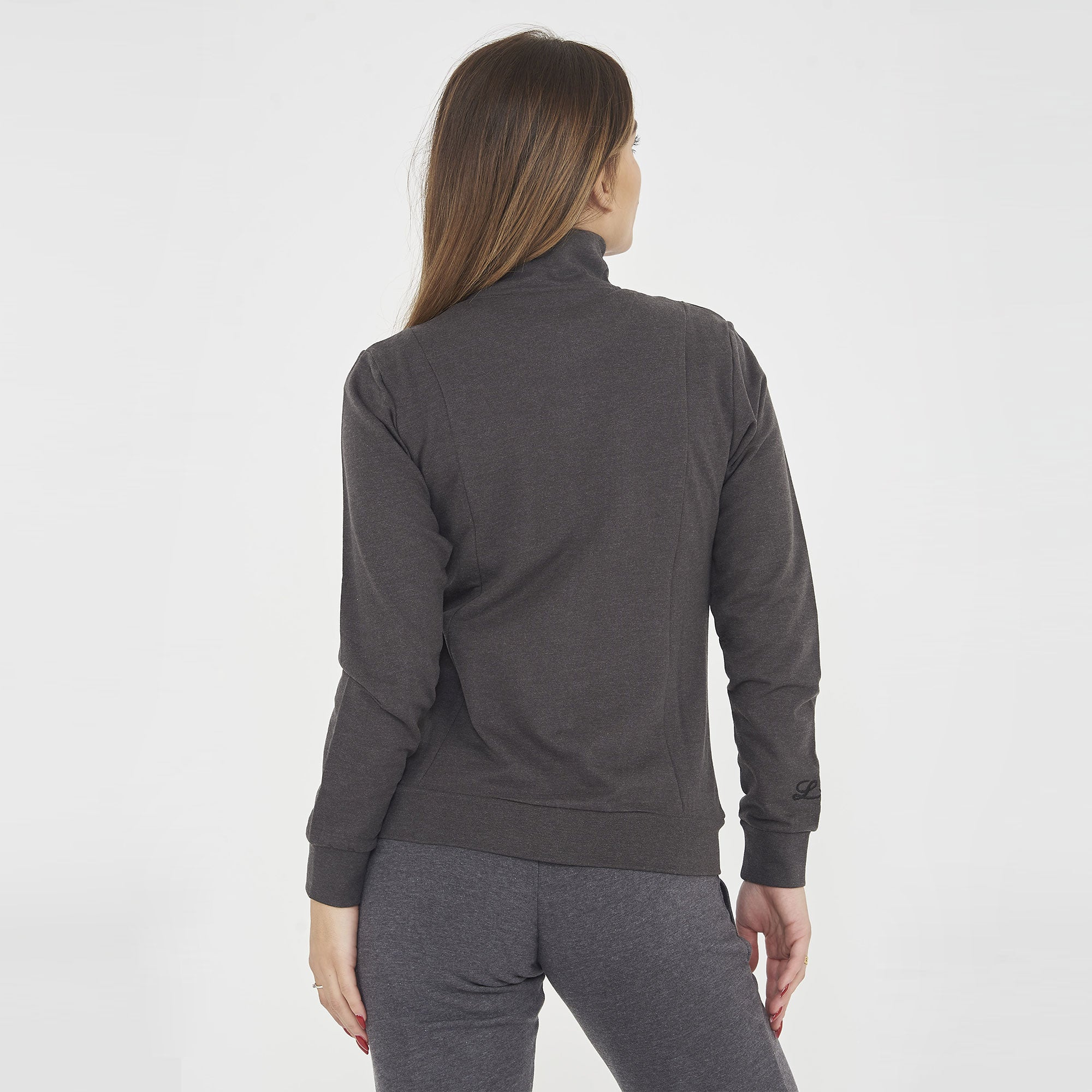 legea-felpa-sportiva-ridaka-con-cappuccio-e-zip-grigio-melange-xs image 3