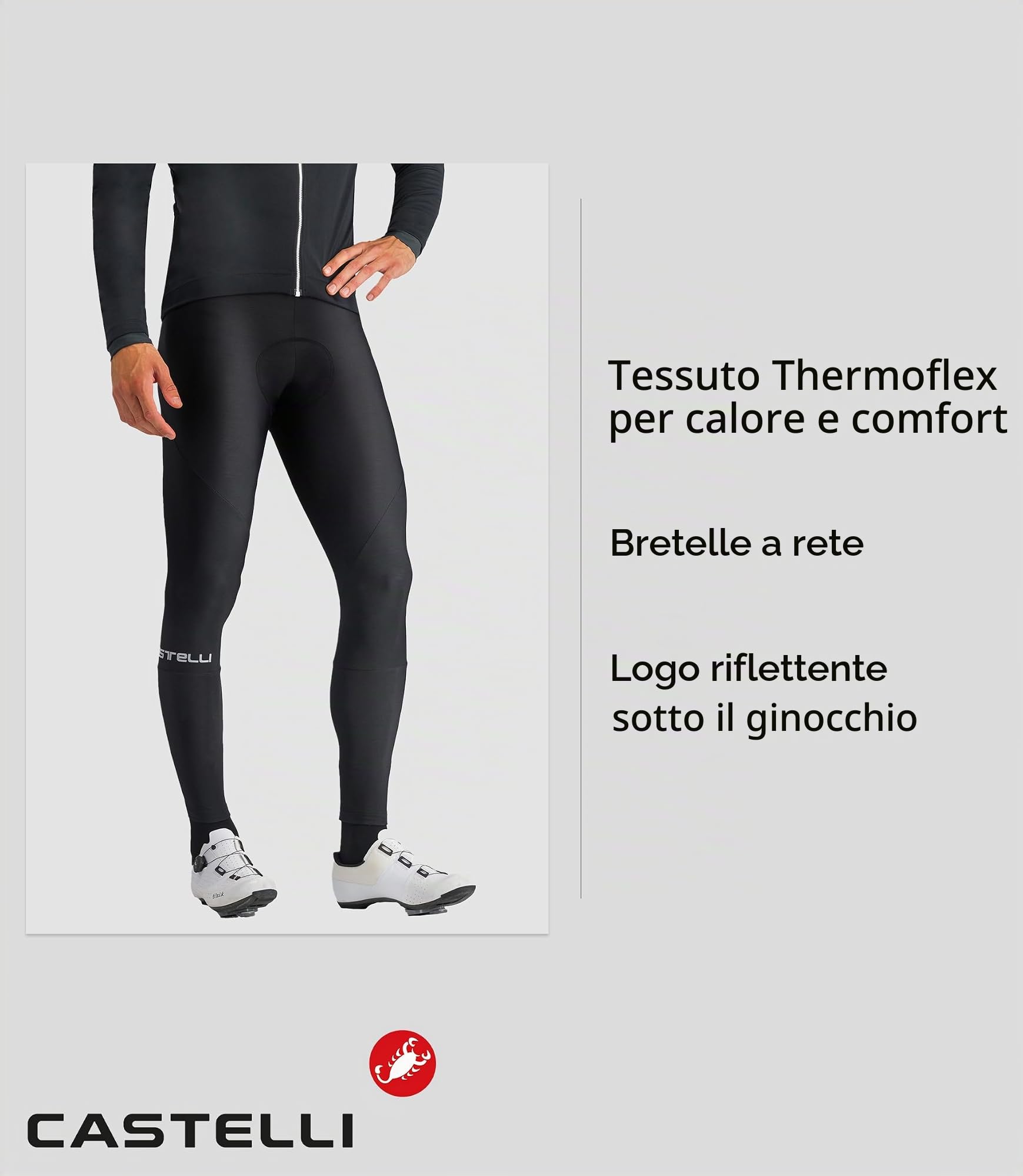 castelli-entrata-bibtight-calzamaglia-ciclismo-uomo-con-bretelle image 4