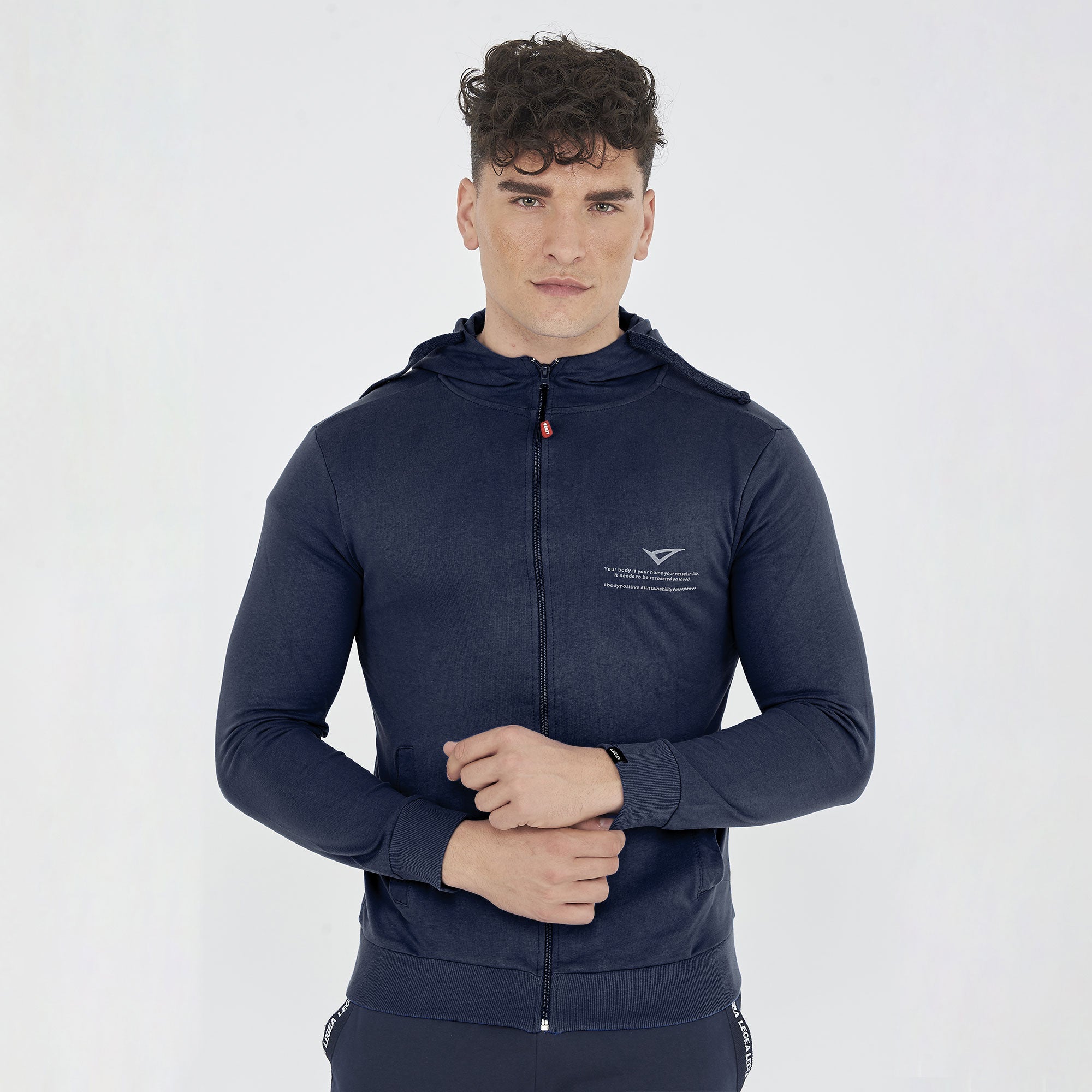legea-raya-felpa-leggera-con-zip-e-cappuccio-blu-xl image 1