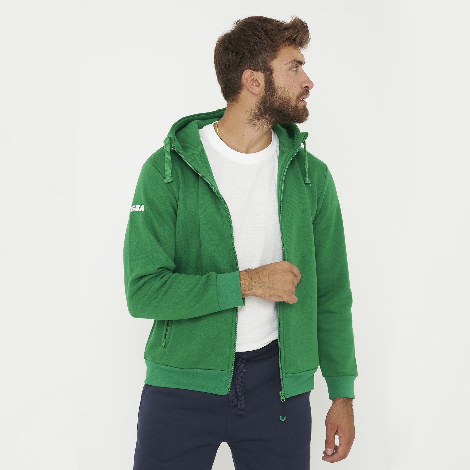 legea-felpa-con-cappuccio-e-zip-sarajevo-verde-l image 1