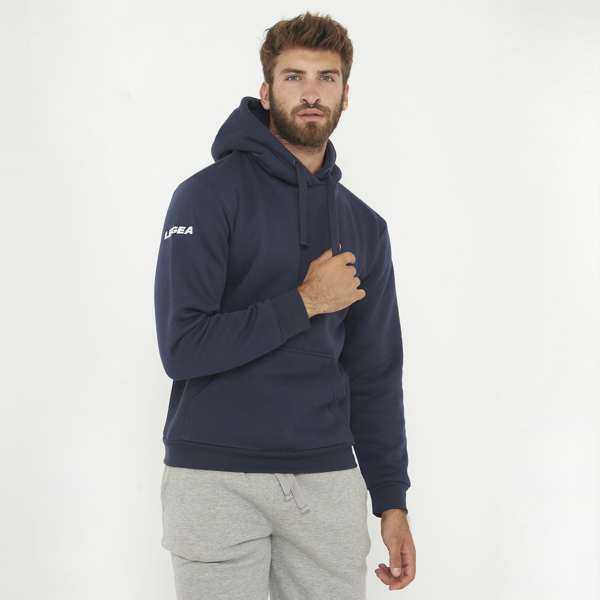 legea-felpa-spalato-con-cappuccio-senza-zip-blu-2xl image 1