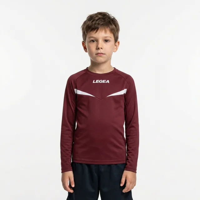 legea-vienna-maglia-calcio-maniche-lunghe-granata-bianco-3xs image 1