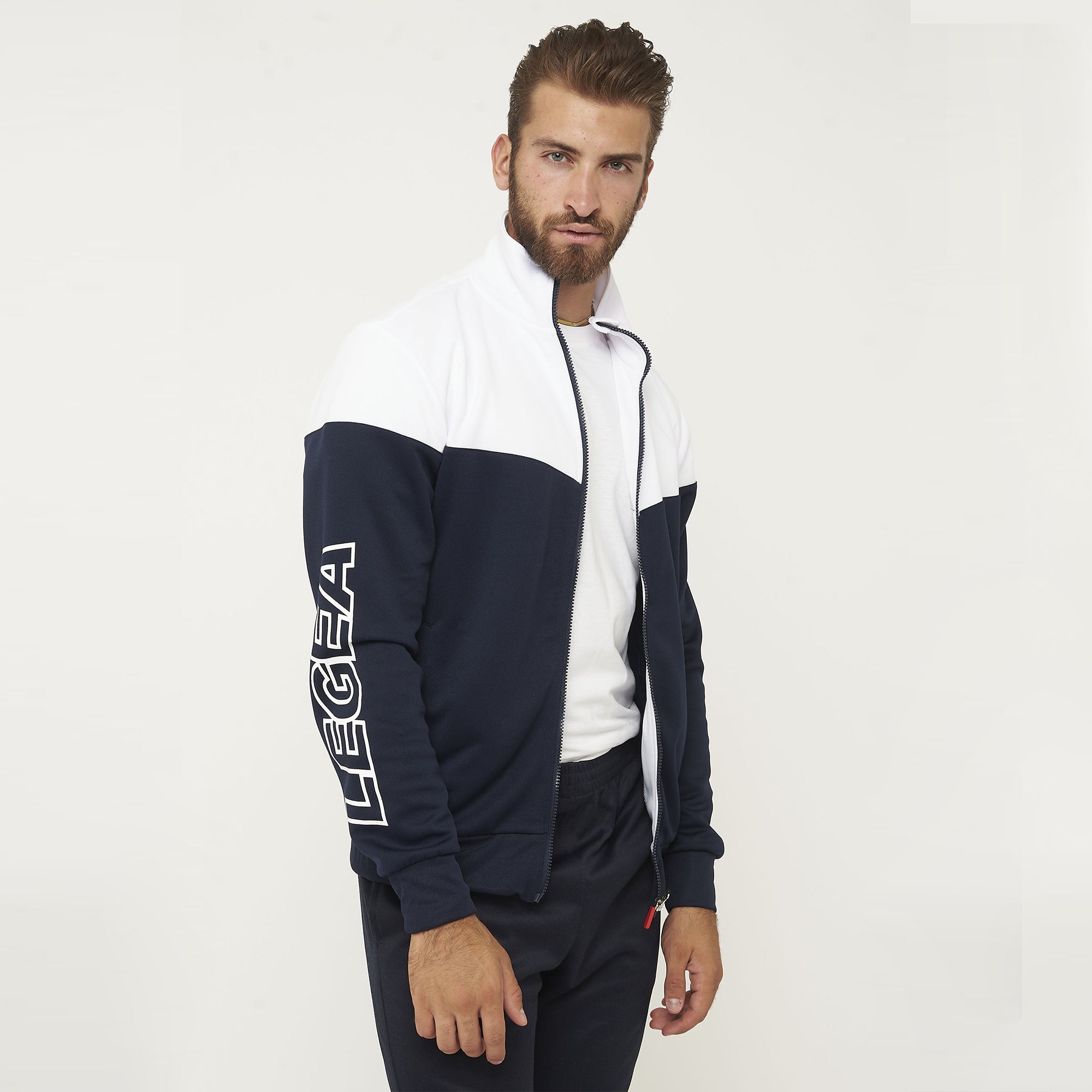legea-ontario-tuta-sportiva-completa-giacca-pantaloni-blu-bianco-s image 3
