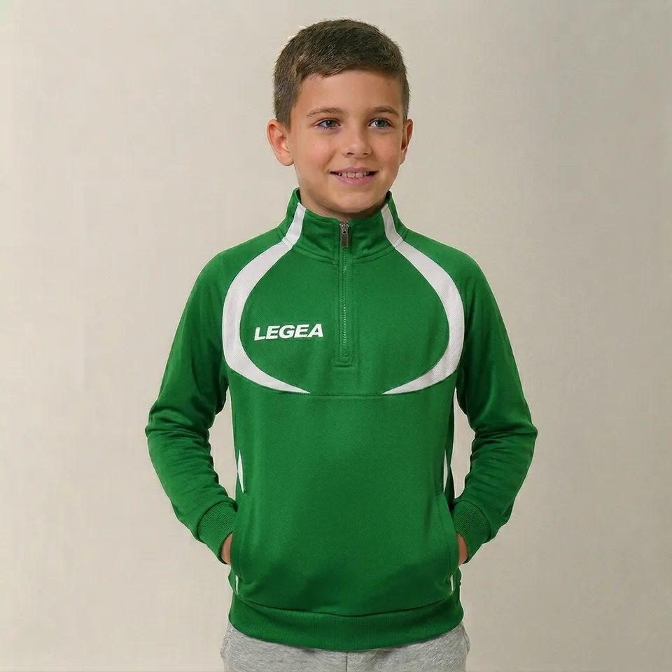 legea-algeria-giacca-da-allenamento-mezza-zip-verde-bianco-xs image 1