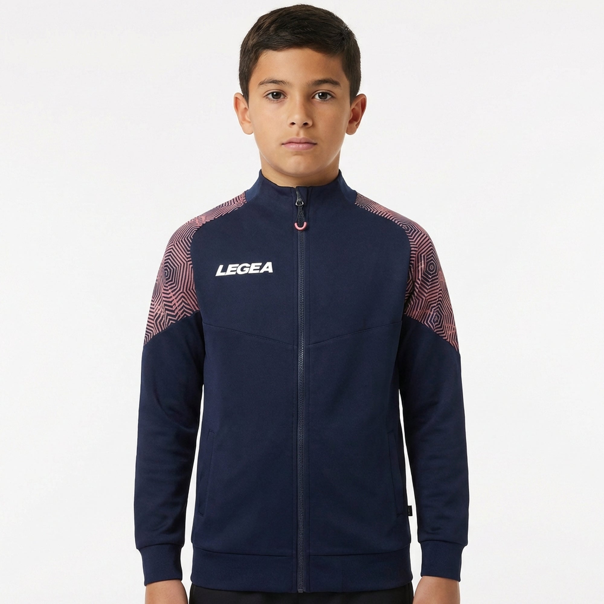 legea-giacca-manila-blu-pesca-neon-2xs-con-zip-taglie-piccole image 1
