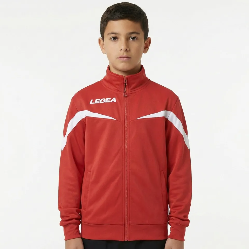 legea-giacca-mosca-con-zip-e-cappuccio-rosso-xs image 1