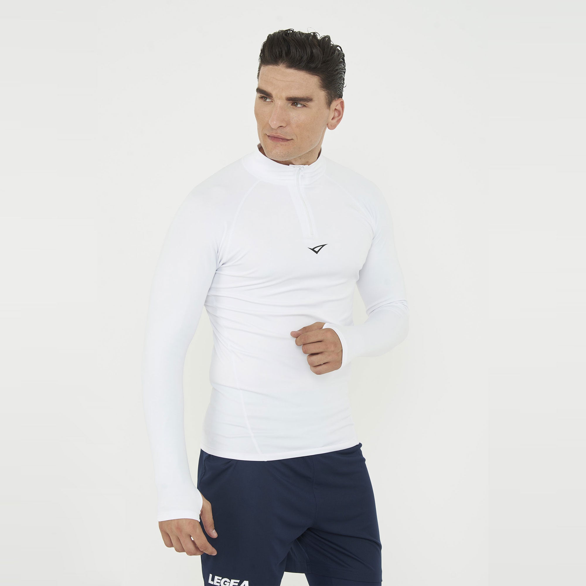legea-ironboy-turbo-maglia-termica-mezza-zip-m-l-bianco image 1