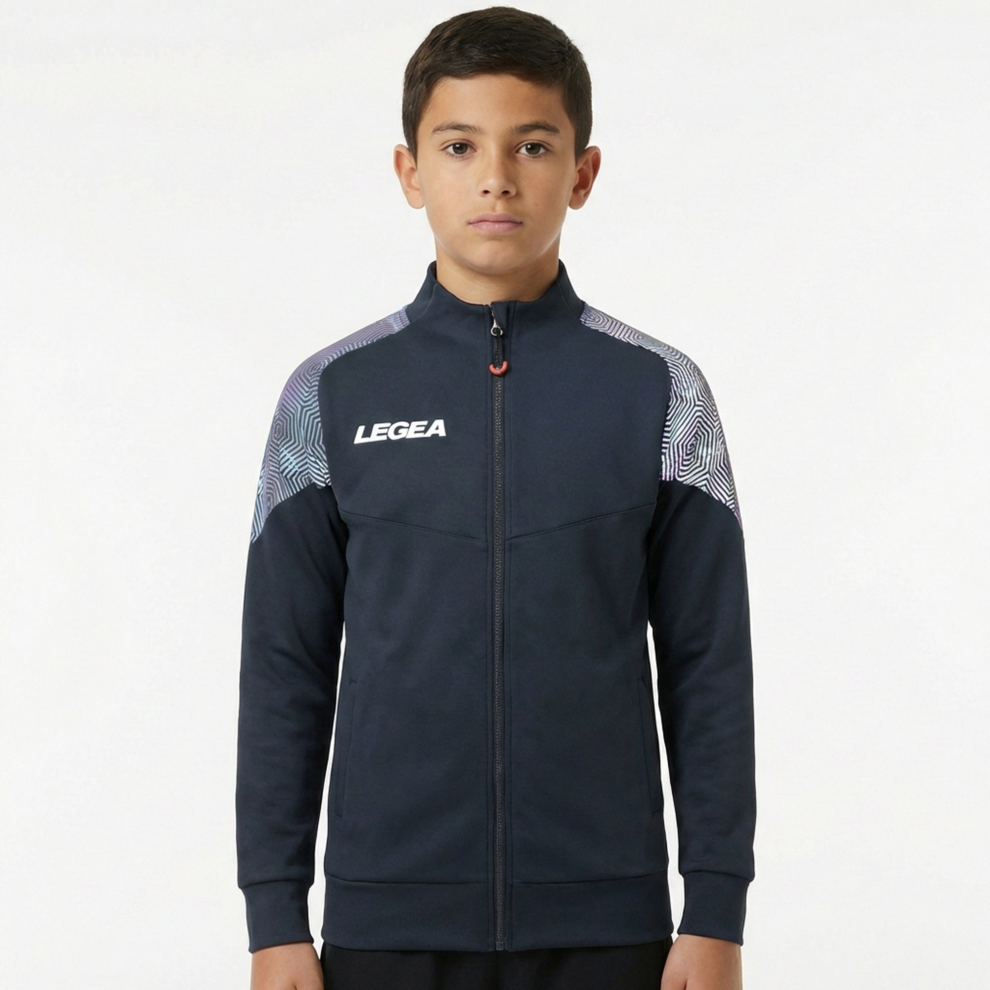 legea-manila-giacca-con-zip-grigio-scuro-turchese-xs image 1