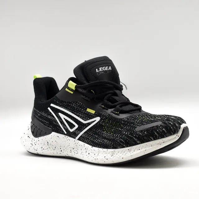 legea-drilled-scarpe-da-running-nere-giallo-fluo-42 image 1
