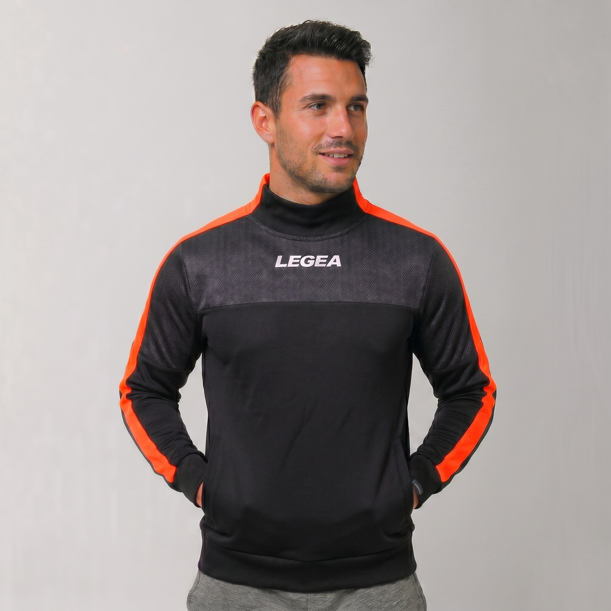 legea-giacca-da-allenamento-damasco-nero-arancio-fluo-s image 1