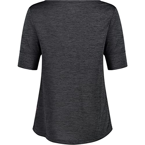 cmp-t-shirt-light-jersey-melange-donna-antracite-mel-pink-fluo-taglia-40 image 4