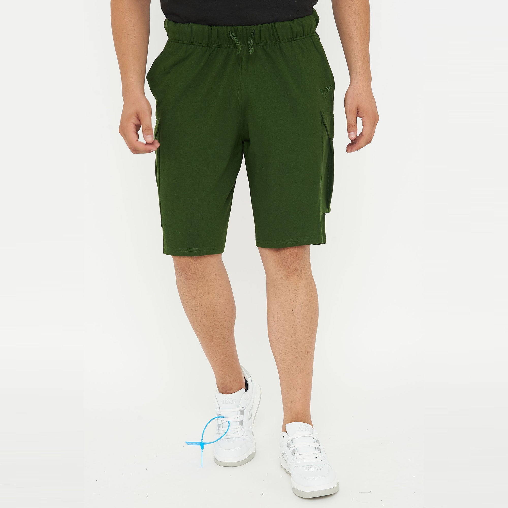 legea-f9-pantaloncini-cargo-in-french-terry-verde-militare-l image 1