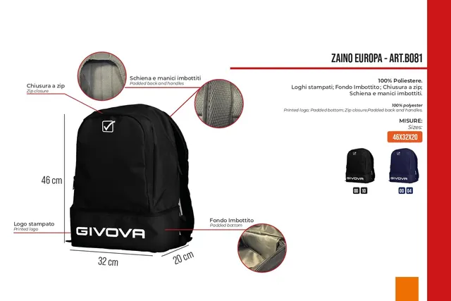 givova-zaino-europa-blu-zaino-sportivo-unisex-taglia-unica image 1