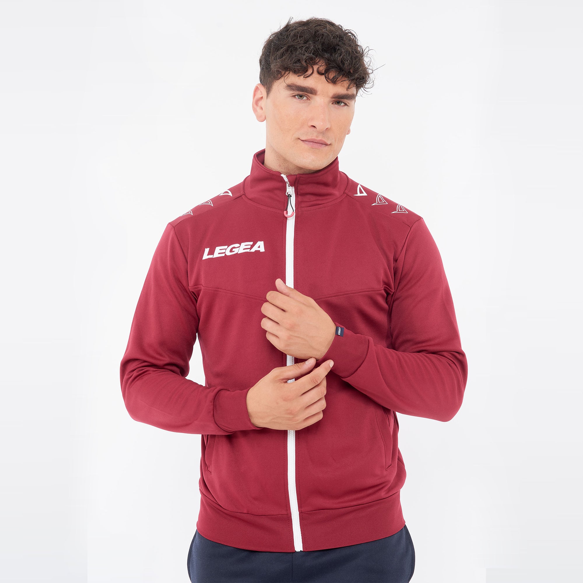 legea-alabama-giacca-con-zip-intera-granata-s image 1
