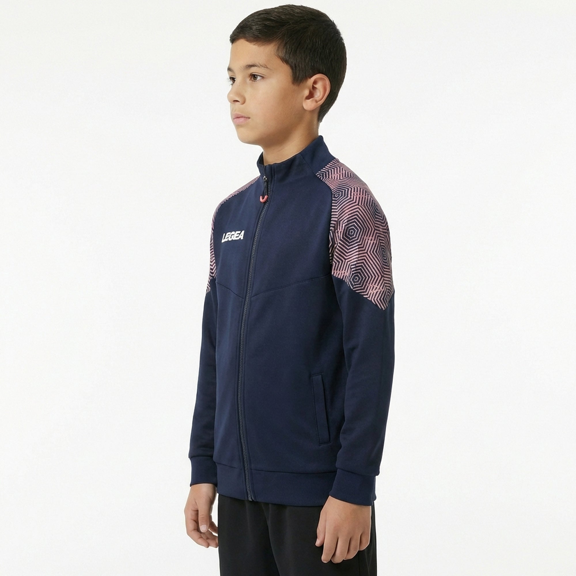 legea-manila-giacca-zip-antivento-blu-pesca-neon-xs-taglie-piccole image 3