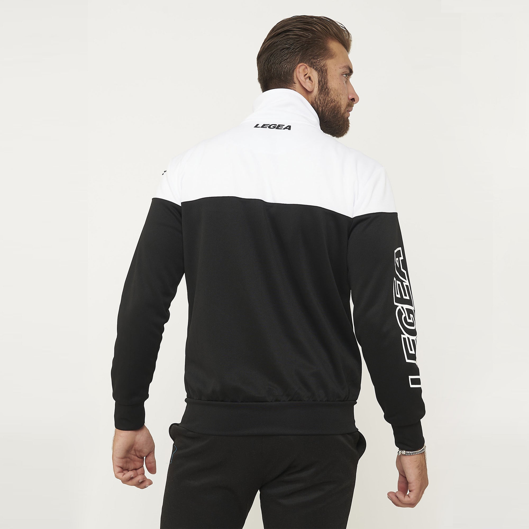 legea-ontario-senior-giacca-bicolor-full-zip-nero-bianco-2xl image 2