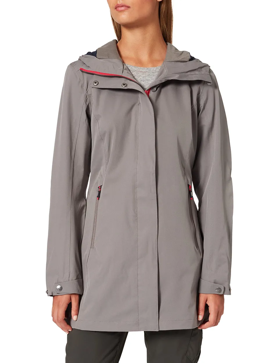 cmp-rigel-giacca-lunga-elasticizzata-donna-con-cappuccio-fisso image 1
