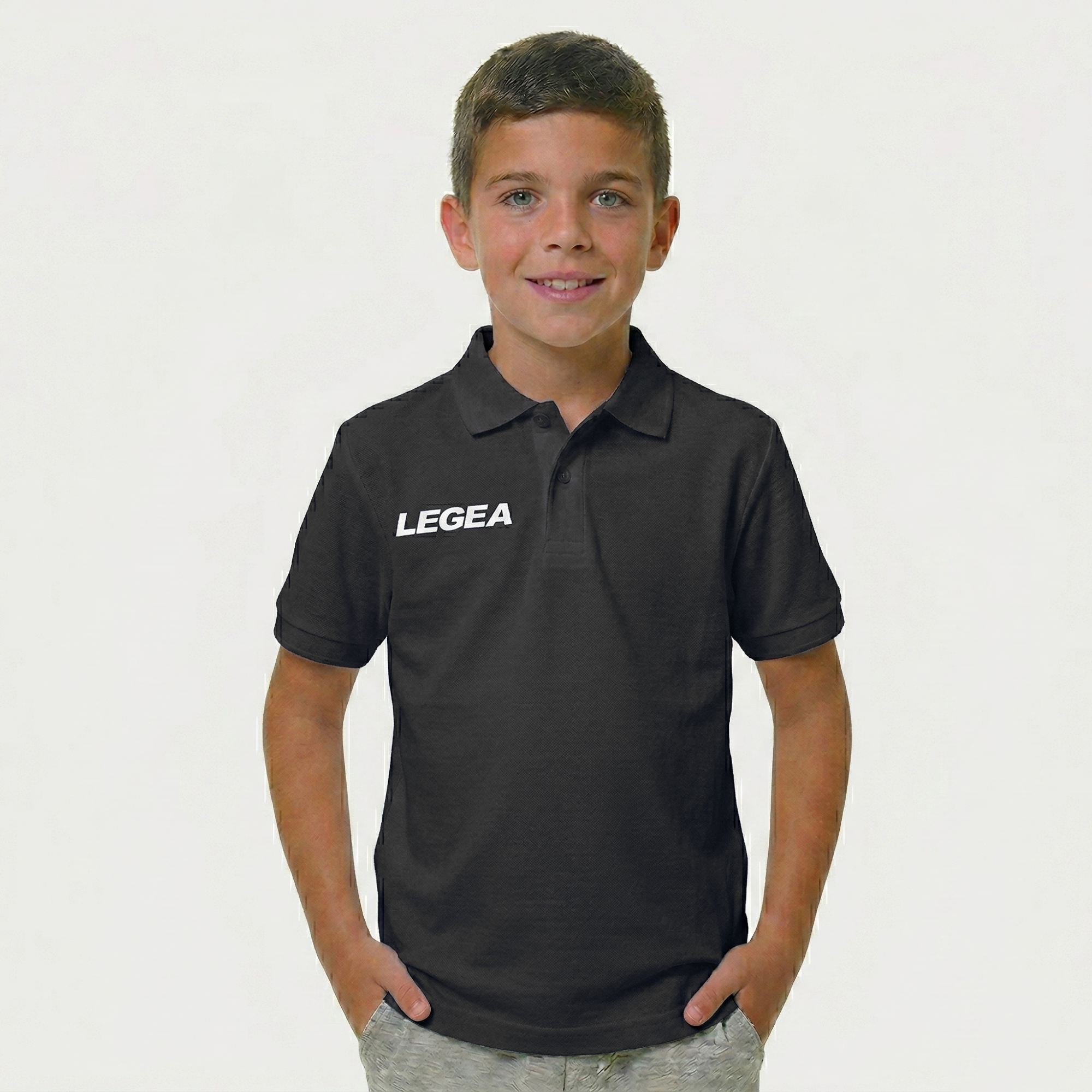 legea-polo-sud-gold-polo-bambino-cotone-nero-xs image 1