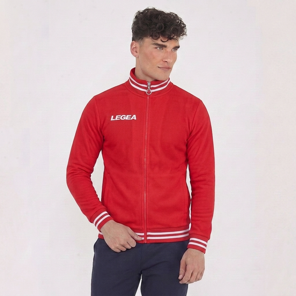 legea-piazza-felpa-con-zip-rosso-2xs image 1