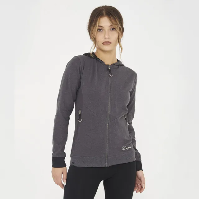 legea-felpa-leggera-con-zip-e-cappuccio-layca-grigio-melange-m image 1