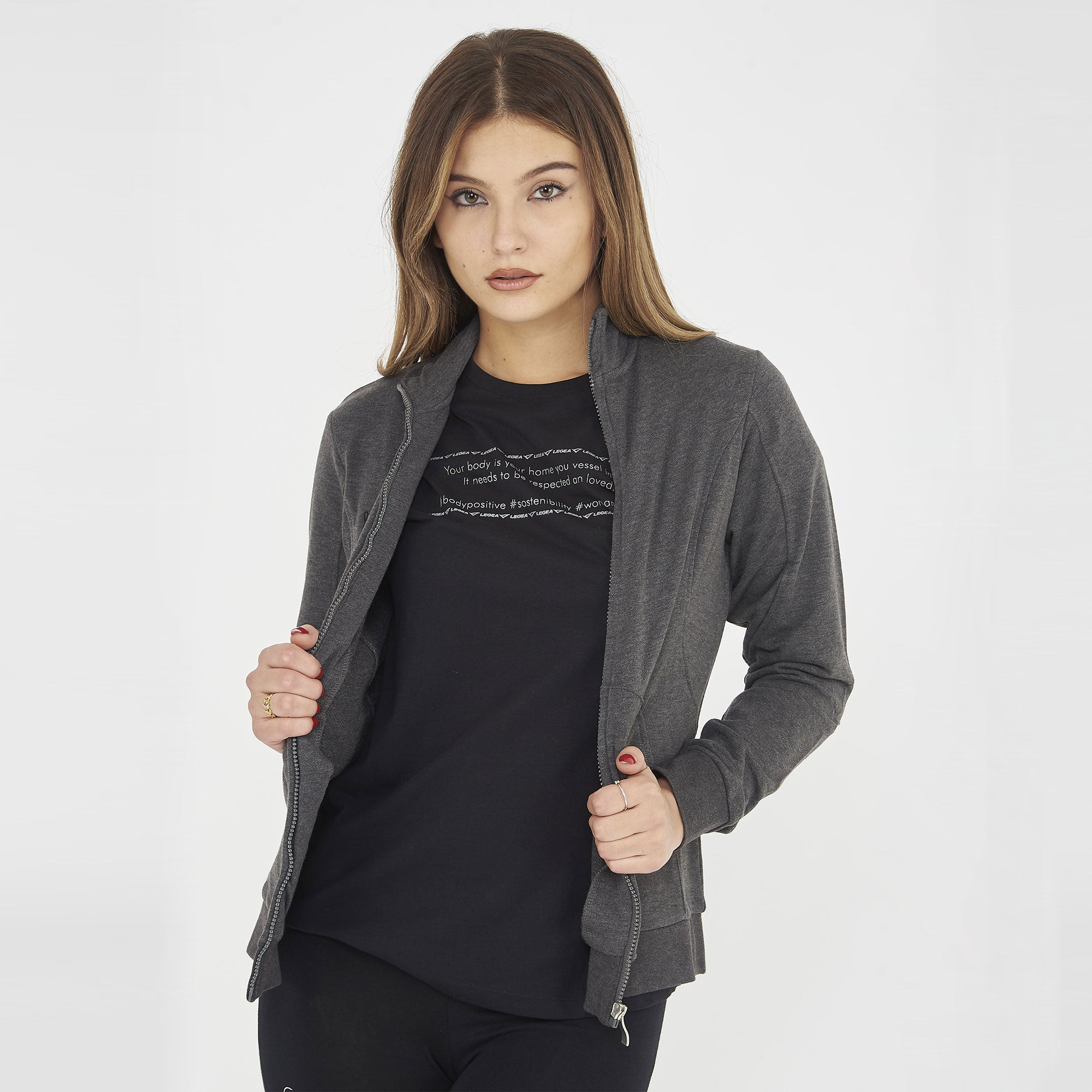 legea-karida-felpa-con-zip-in-cotone-grigio-melange-xl image 2