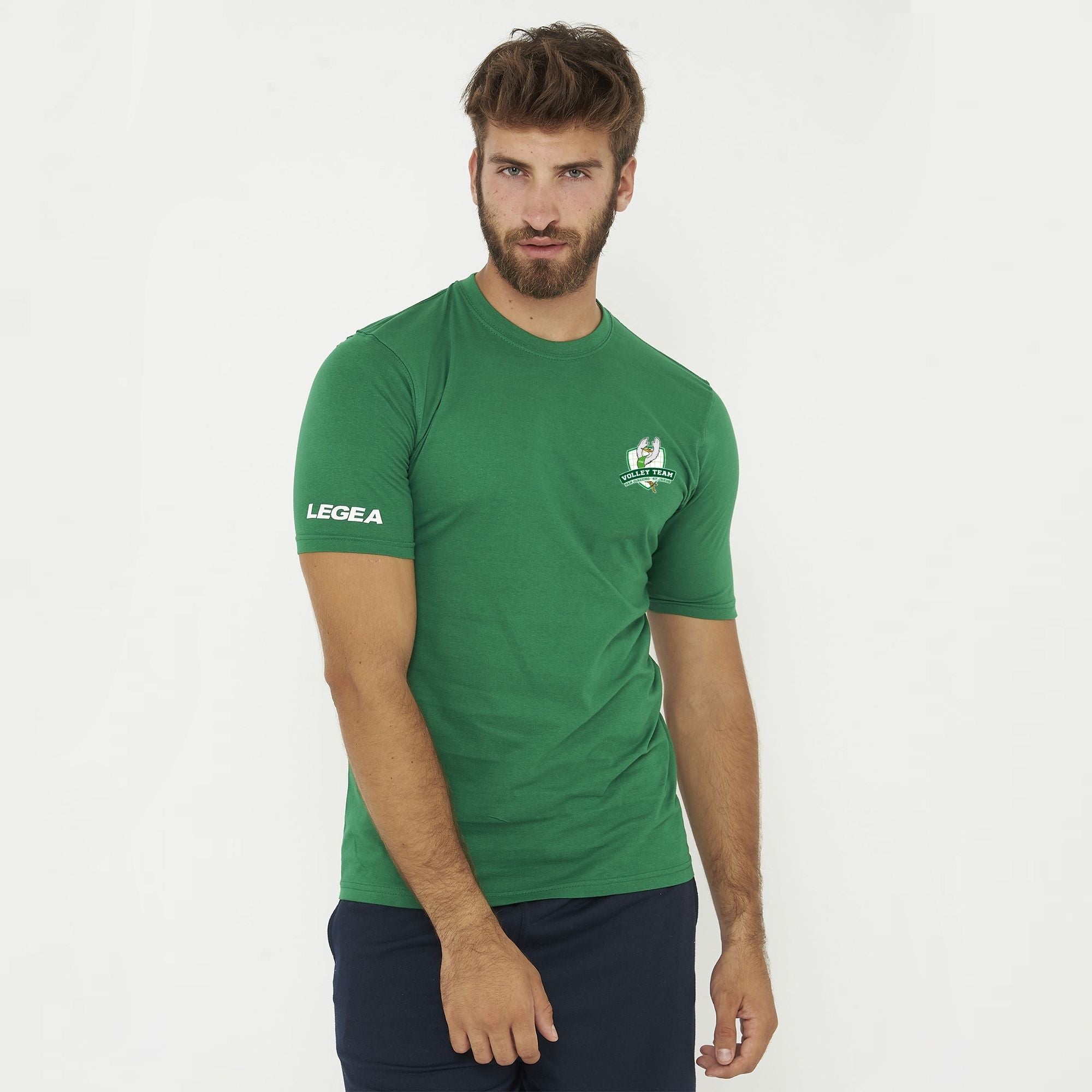 legea-aria-t-shirt-girocollo-cotone-volley-team-san-giacomo-verde image 2