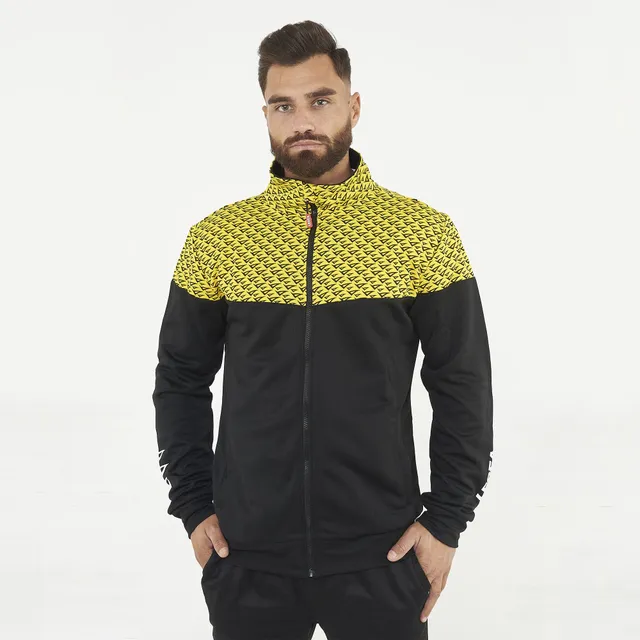 legea-arkansas-giacca-con-zip-in-poliestere-nero-giallo-2xl image 1