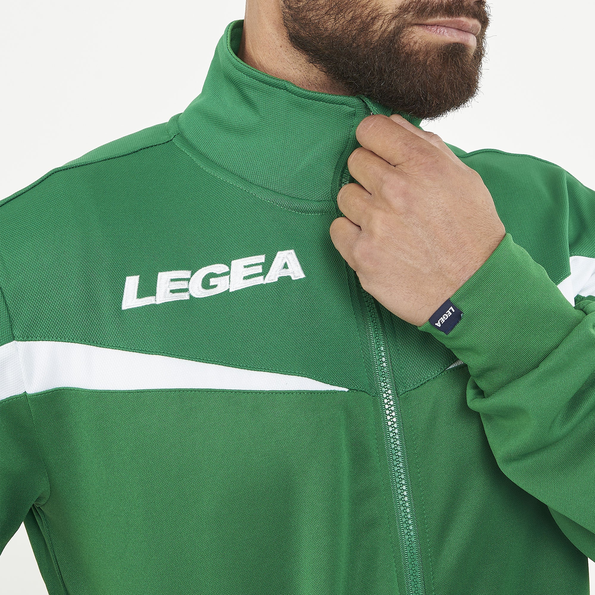 legea-mosca-giacca-sportiva-con-zip-verde-l image 3