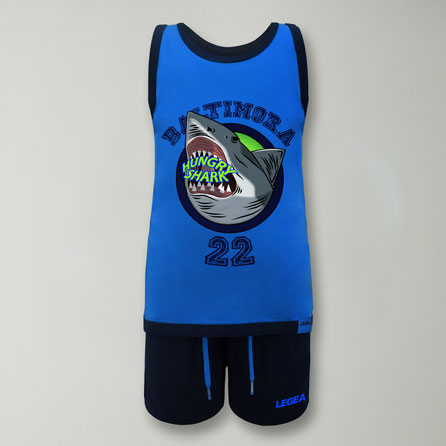 legea-golea-completino-estivo-in-cotone-da-bambino-blu-xs image 2