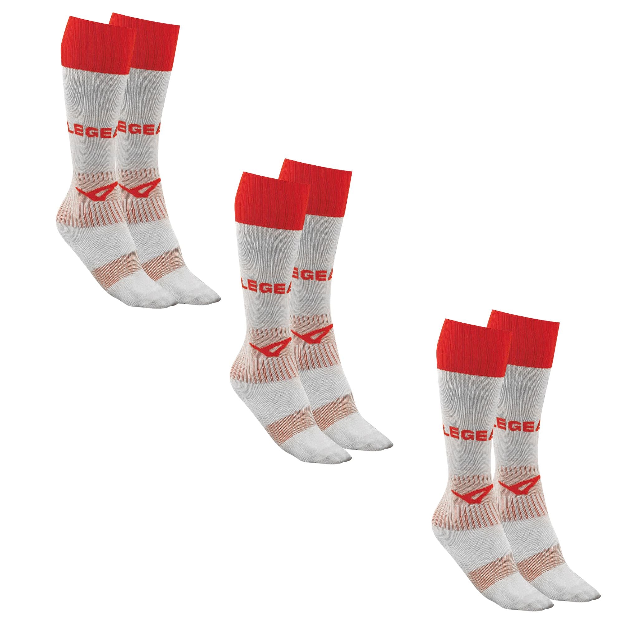 legea-ciclone-calze-calcio-pack-3-paia-bianco-rosso-taglia-2 image 1