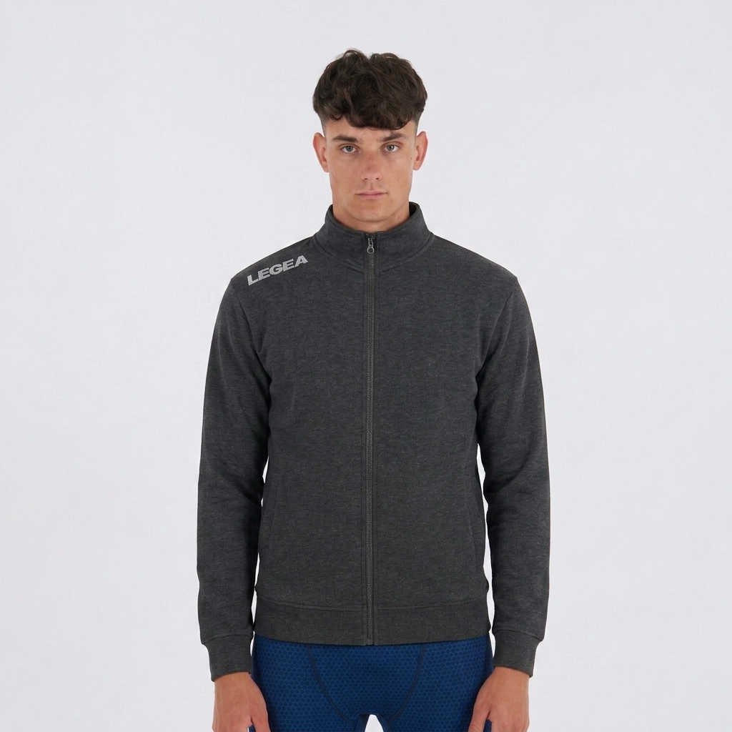 legea-felpa-in-cotone-con-zip-e-cappuccio-tyrel-grigio-melange-m image 1