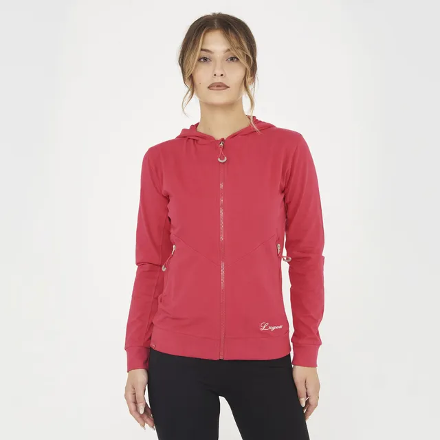 legea-layca-felpa-leggera-con-zip-e-cappuccio-amarena-xl image 1