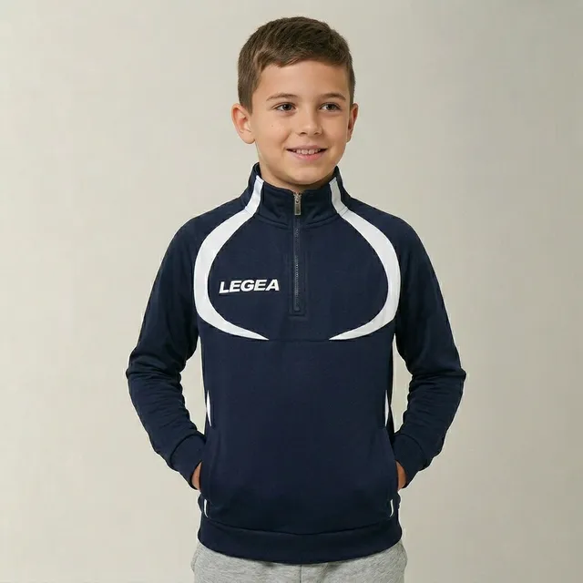legea-algeria-giacca-allenamento-mezza-zip-junior-blu-bianco-3xs-taglie-piccole image 1